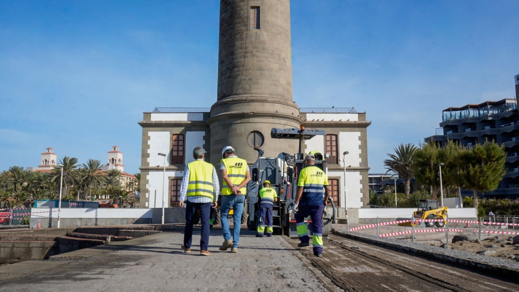 El Consorcio Maspalomas inicia la remodelación del paseo del entorno del Faro de Maspalomas