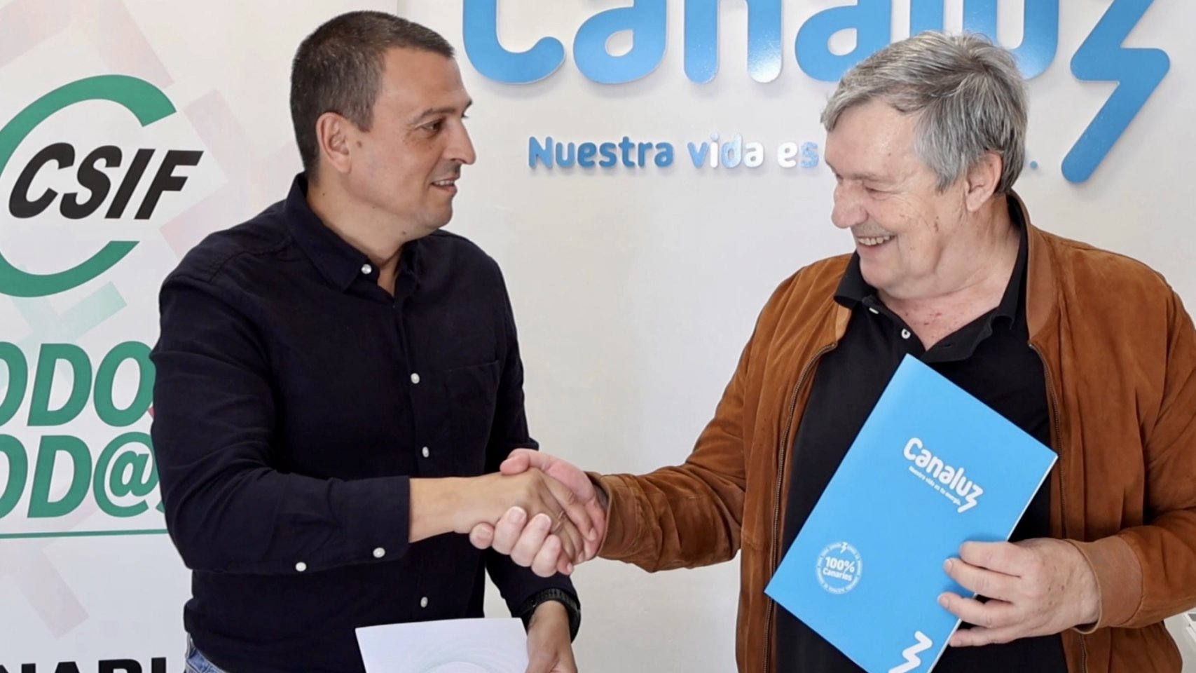 Canaluz y CSIF sellan en Vecindario un convenio estratégico para ofrecer energía renovable exclusiva a funcionarios y empleados de la empresa privada con representación sindical