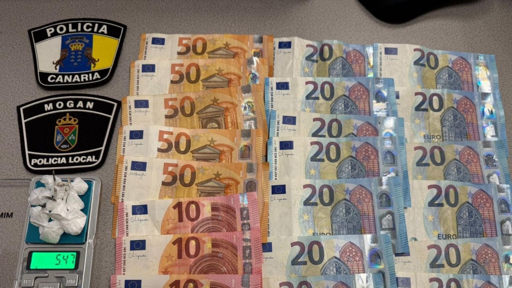 Detenido en Mogán tras intentar huir de la policía con cocaína y dinero en efectivo