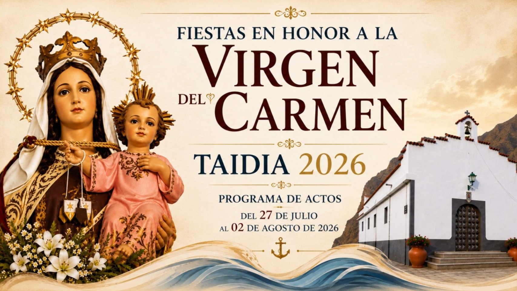 Taidía celebra sus fiestas en honor a la Virgen del Carmen con romería, verbena y paella popular