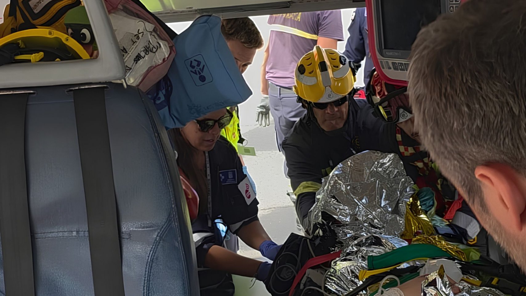 Motorista herido grave tras una caída en la carretera de Ayacata, en San Bartolomé de Tirajana