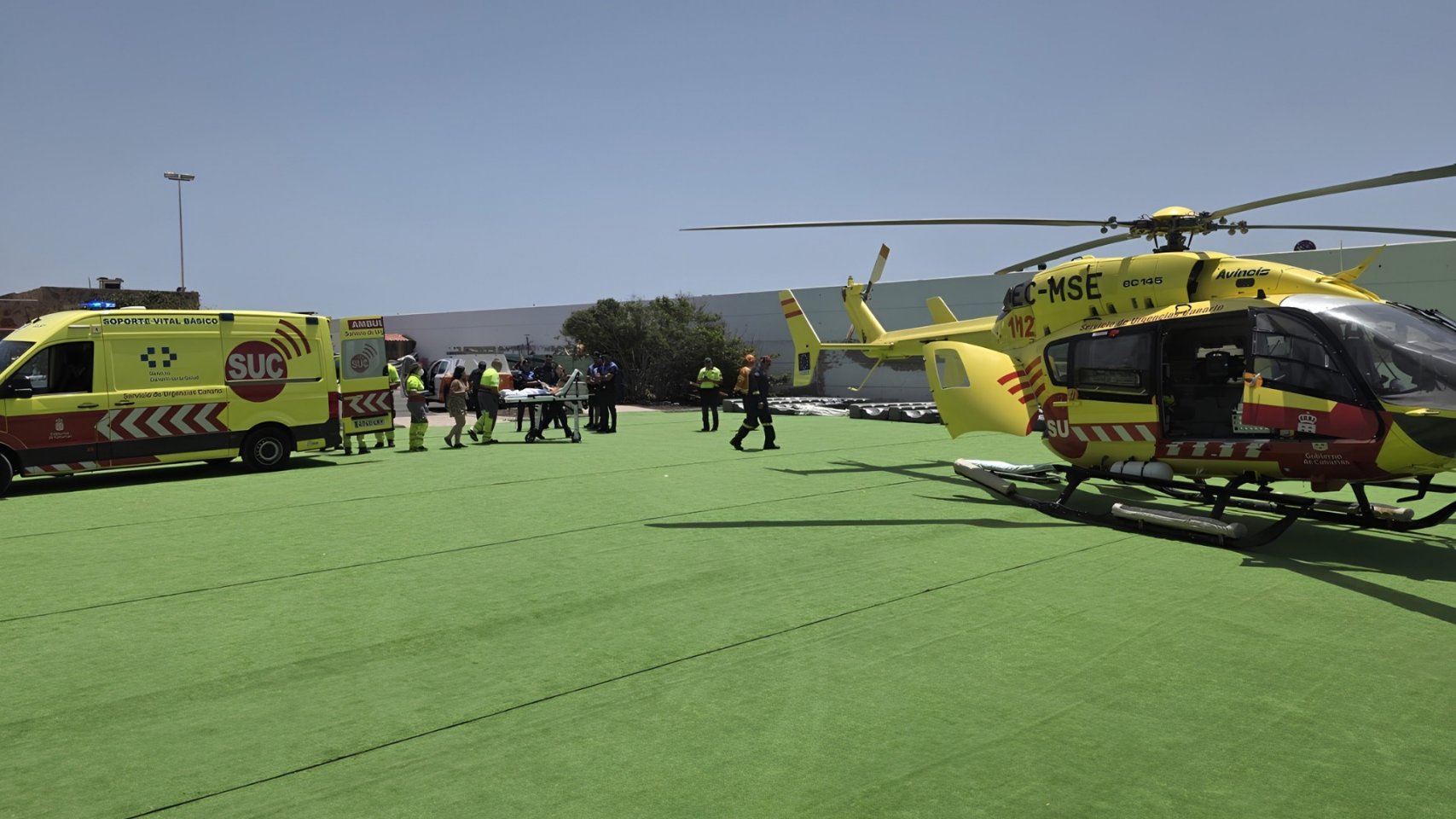 Una niña de 12 años, trasladada en helicóptero en estado grave tras un ahogamiento en Anfi del Mar