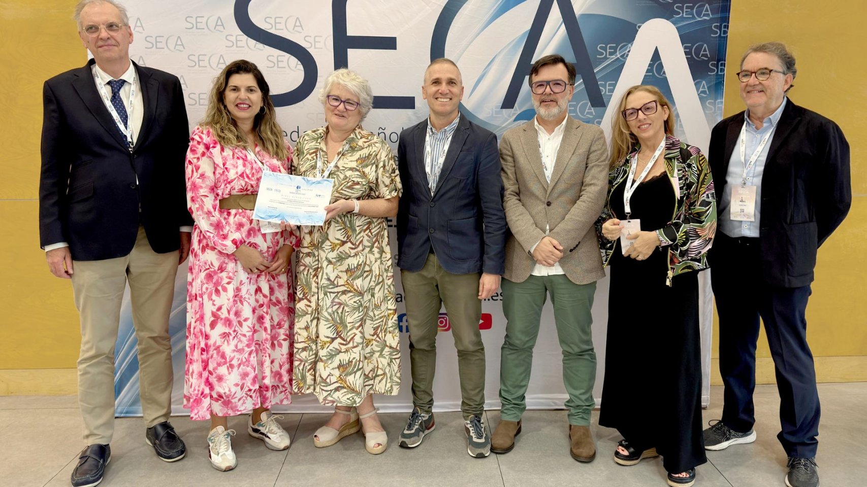 Carlos Bezos, Yurena Rivero, Inmaculada Mediavilla, Fabio Colamarino, Oriol Santana, Alicia Hernández y Manel Santiñá