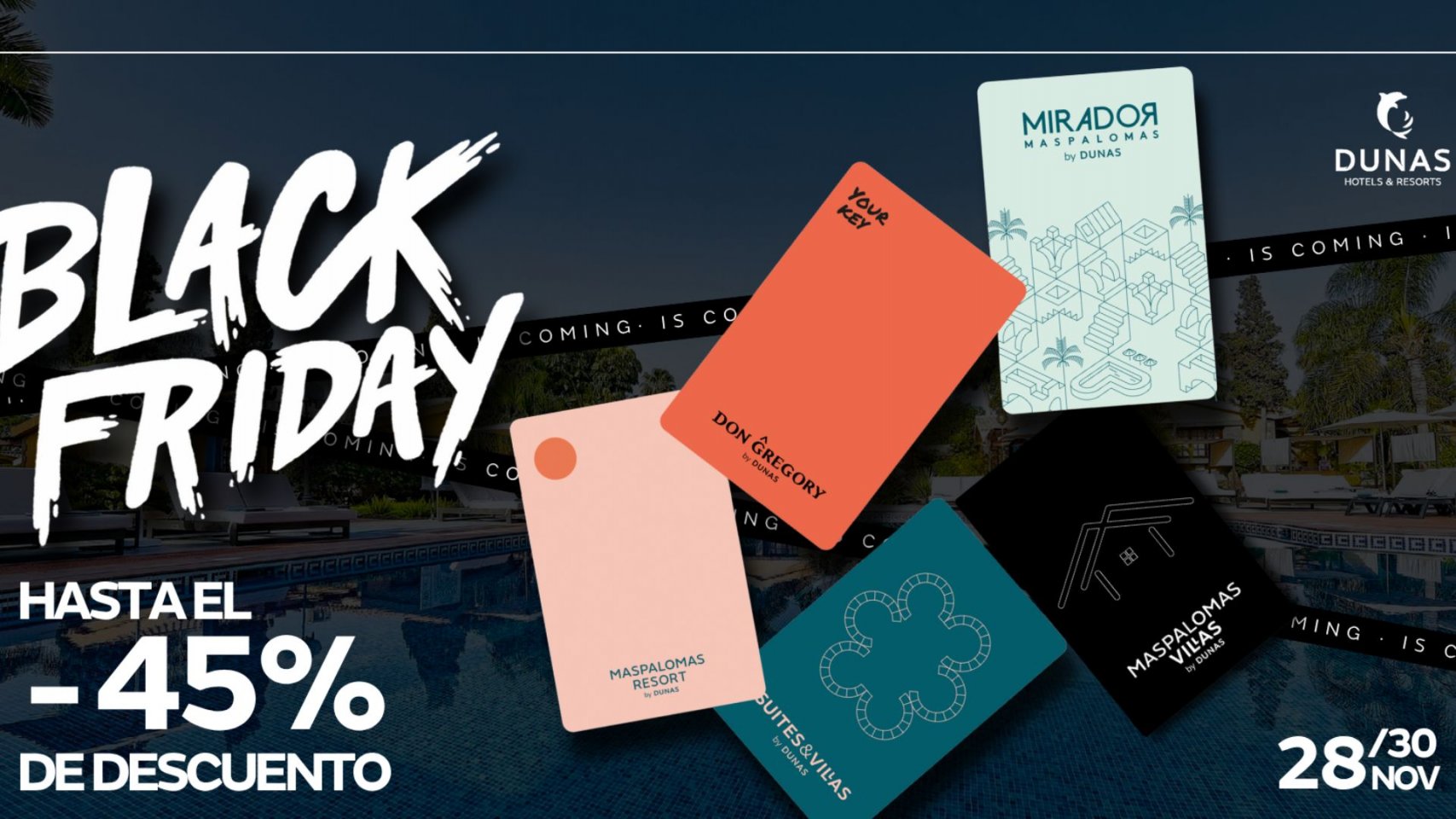 Hoteles Dunas se prepara para el Black Friday con ventajas exclusivas para sus clientes